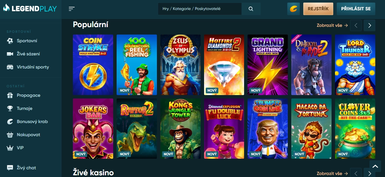 Legendplay – nejvyšší uvítací bonus pro nové hráče